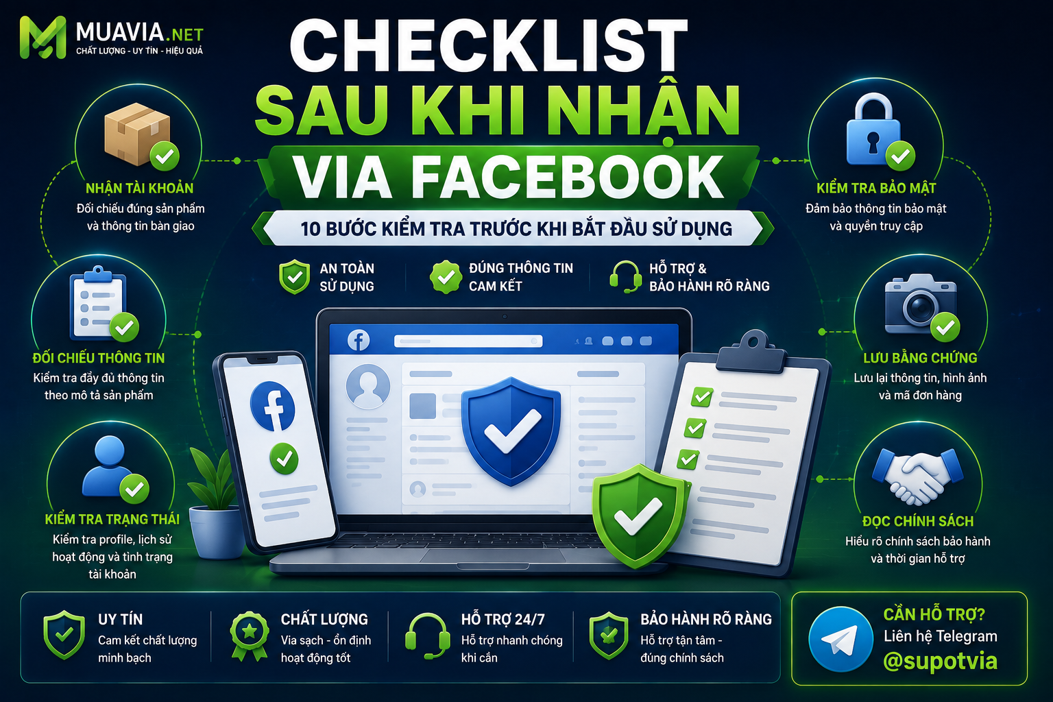Mua Via Facebook Cần Kiểm Tra Gì Sau Khi Nhận.? Checklist Bàn Giao Và Bảo Hành
