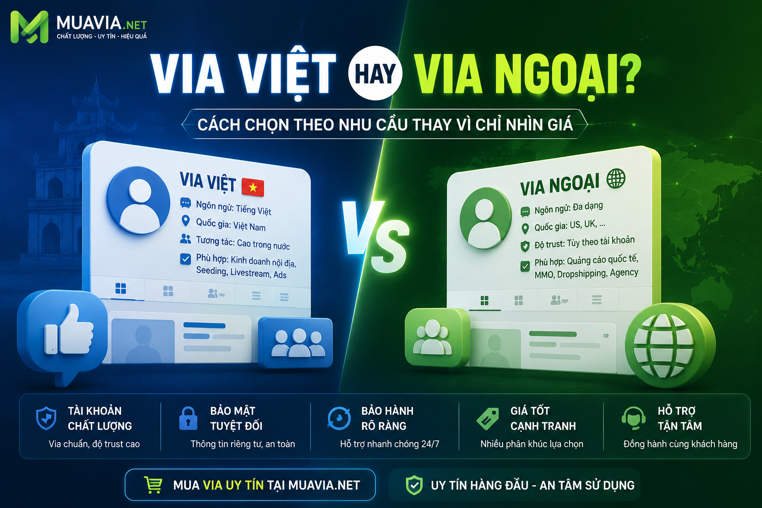 Via Việt Hay Via Ngoại.? Cách Chọn Theo Nhu Cầu Thay Vì Chỉ Nhìn Giá